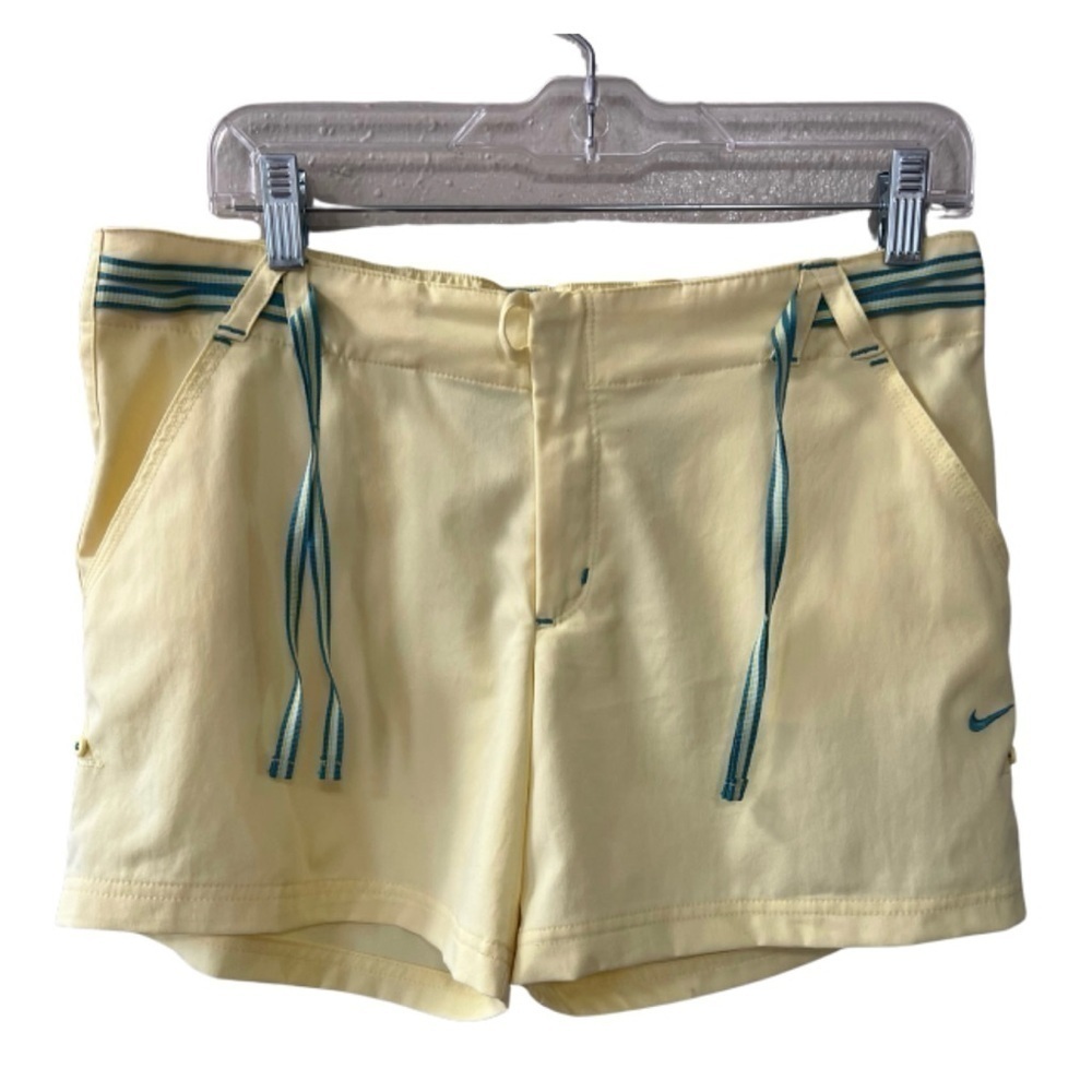 NIKE Yellow & Light Blue Shorts Size M Women NWOT